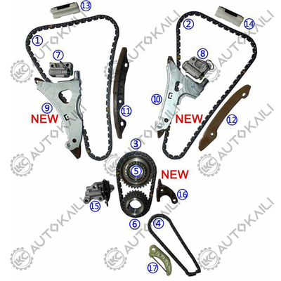 মের্সেডস-বেঞ্জ সি-ক্লাস W205/A205 M276 3.0T 10-12 A2760500817 8*120L এর জন্য টাইমিং চেইন কিট