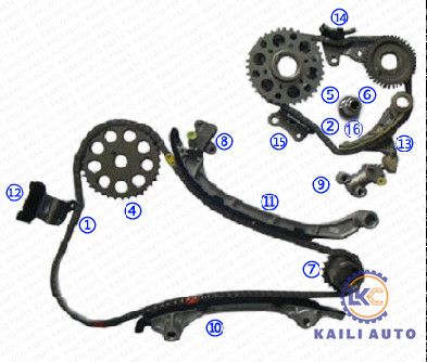 TOYOTA 4RUNNER Tacoma 2.7 VVT টাইমিং চেইন 13506-75050 124L 13540-75030
