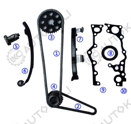 TOYOTA 2TZ-FE 2.4L EMINA/ESTIMA/PREVIA/LUCIDA DOHC 16V 94-99 13506-75010 102L এর জন্য টাইমিং চেইন কিট