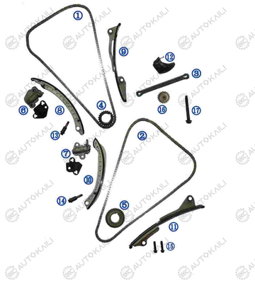 GM / Chevrolet / BUICK / Cadillac CADILLAC CT6 LGW V6 3.0L 2016- 12647895 144L এর জন্য টাইমিং চেইন কিট