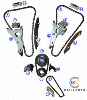 BENZ GL450 E400 C350 ML350 C300 GLK350 ইঞ্জিন M276.821 V6 3.0T/3.5T GAS A2760502416 A0009931378 এর জন্য টাইমিং চেইন কিট