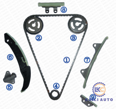 HYUNDAI/KIA i10(IA) i10 (PA) i20 (GB) i20 (PB PBT) ইঞ্জিন G4LA 1.2L 08-10 24321-03000 9*160L এর জন্য টাইমিং চেইন কিট