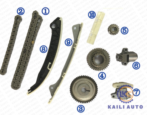 নিসান কিউব জুক MR20DE 9*162L 13028-ET000 এর জন্য 13028-ET000 টাইমিং চেইন কিট