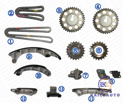 TOYOTA FORTUNER HILUX INNOVA 13507-0E010 116L 13550-0E010 এর জন্য 1GD 2GD 2.8T টাইমিং চেইন কিট